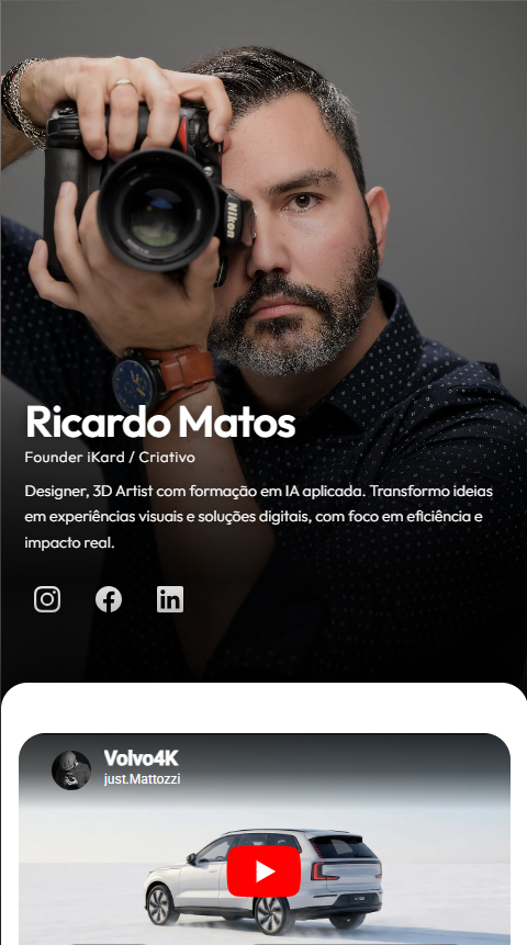 Exemplo de perfil iKard de Ricardo Matos
